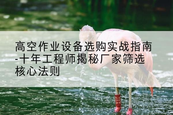 临川剪叉式升降机厂家-高空作业设备选购实战指南-十年工程师揭秘厂家筛选核心法则