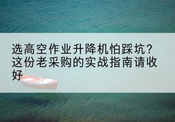 临川高空作业升降机厂家推荐-选高空作业升降机怕踩坑？这份老采购的实战指南请收好